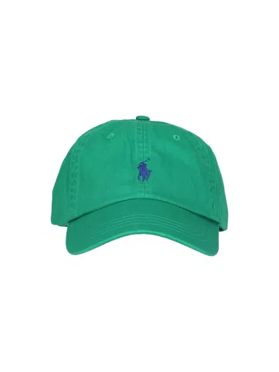 Polo Ralph Lauren Baseball Cap Logo In Green