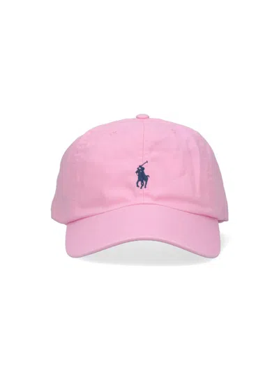 Polo Ralph Lauren Baseball Cap Logo In Pink