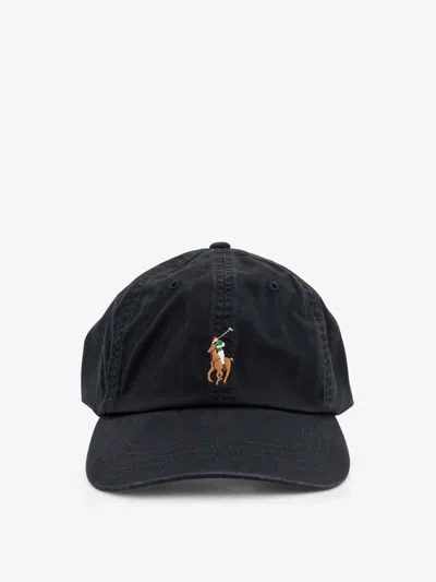 Polo Ralph Lauren Baseball Cotton Hat In Black