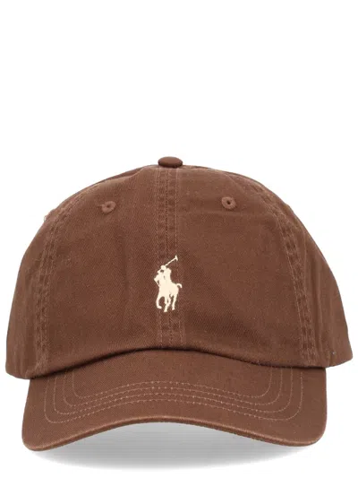 Polo Ralph Lauren Baseball Hat With Logo In Brown