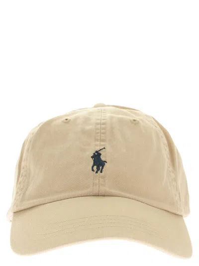 Polo Ralph Lauren Baseball Hat With Pony In Beige