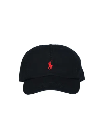 Polo Ralph Lauren Baseball Logo Cap In Black  