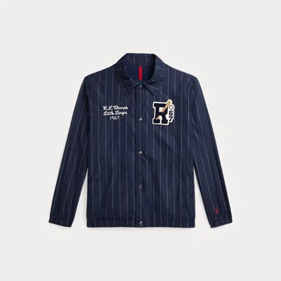 Polo Ralph Lauren Kids' Toddler And Little Boys Striped Letterman Coach's Jacket In Cdw Pinstripe