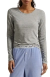 Polo Ralph Lauren Baselayer Stretch Cotton T-shirt In Gray