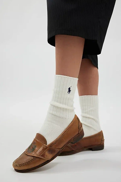 Polo Ralph Lauren Basic Crew Sock In Cream, Women's At Urban Outfitters
