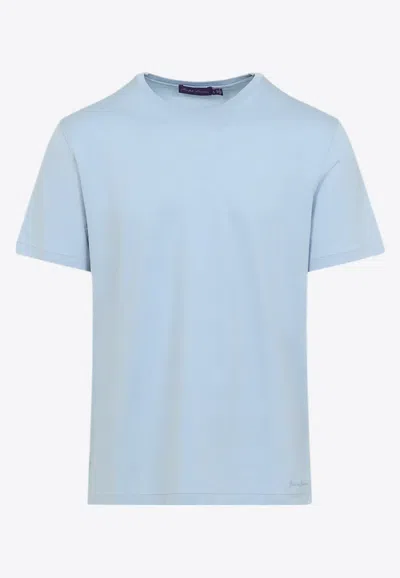 Polo Ralph Lauren Basic Crewneck T-shirt In Light Blue