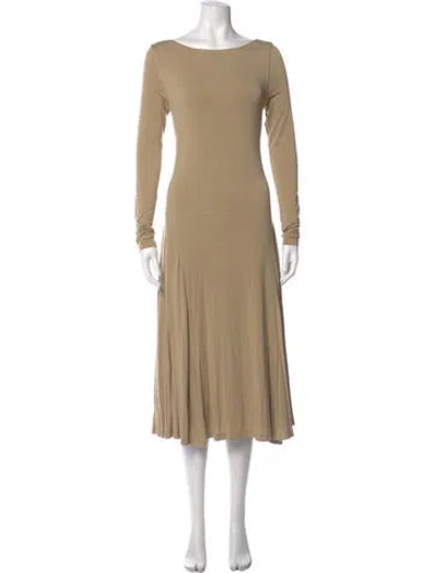 Pre-owned Polo Ralph Lauren Bateau Neckline Mini Dress In Neutral