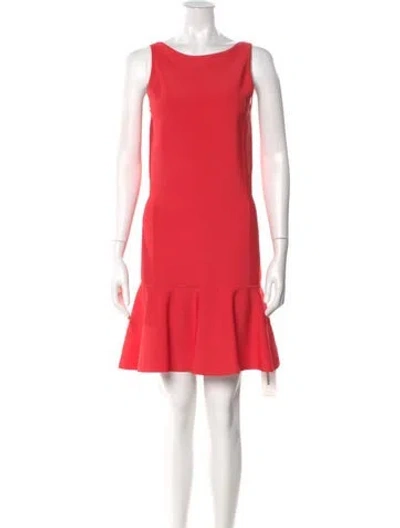 Pre-owned Polo Ralph Lauren Bateau Neckline Mini Dress In Orange