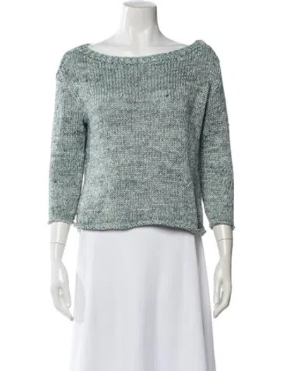 Pre-owned Polo Ralph Lauren Bateau Neckline Sweater In Blue