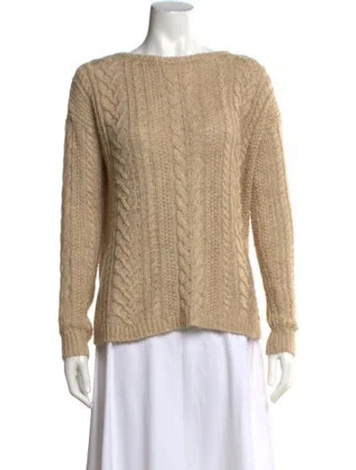 Pre-owned Polo Ralph Lauren Bateau Neckline Sweater In Neutrals