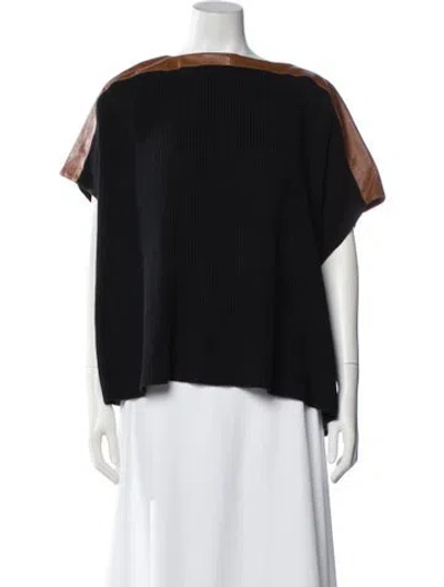 Pre-owned Polo Ralph Lauren Bateau Neckline Sweater W/ Tags In Black