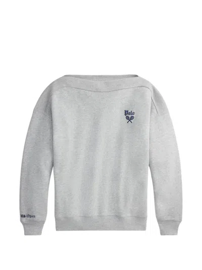 Polo Ralph Lauren Bateau-neck Logo-embroidered Sweater In White