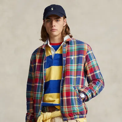 Polo Ralph Lauren Bayport Madras Jacket In Gold