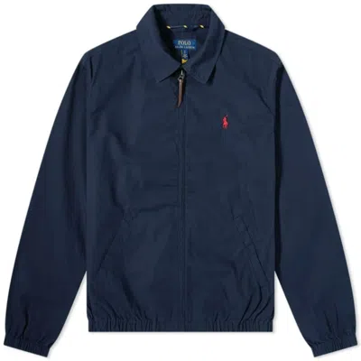 Polo Ralph Lauren Bayport Poplin Bomber Jacket In Blue