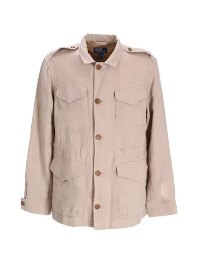 Polo Ralph Lauren Baystones Flap-pocket Field Jacket In Brown