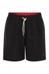 Polo Ralph Lauren Logo-embroidered Swim Shorts In Black