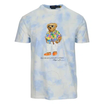 Polo Ralph Lauren Beach Polo Bear Tie-dye T-shirt In Blue