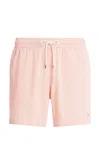 Polo Ralph Lauren Orange & White Traveler Swim Shorts In Orange