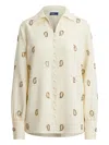 Polo Ralph Lauren Bead-detailed Shirt In Neutral