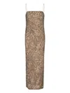 Polo Ralph Lauren Beaded Net Dress - Brown