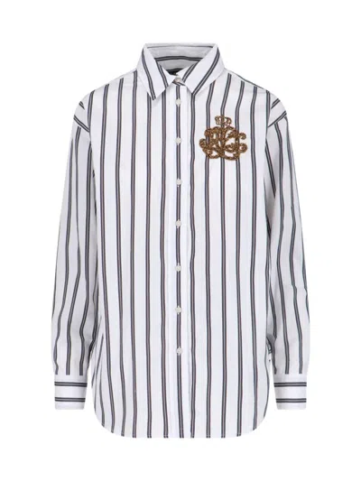 Polo Ralph Lauren Beaded Shirt - White/striped