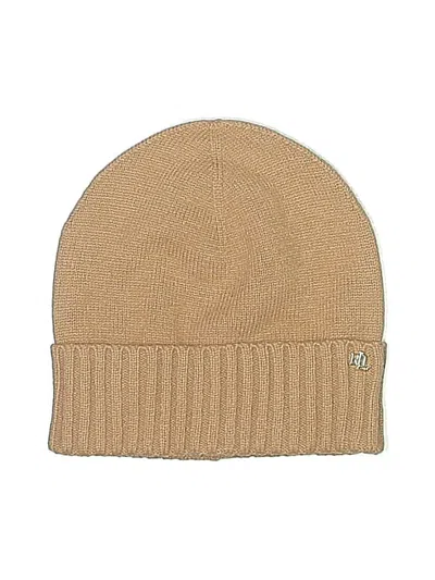 Pre-owned Polo Ralph Lauren Beanie Hat In Tan