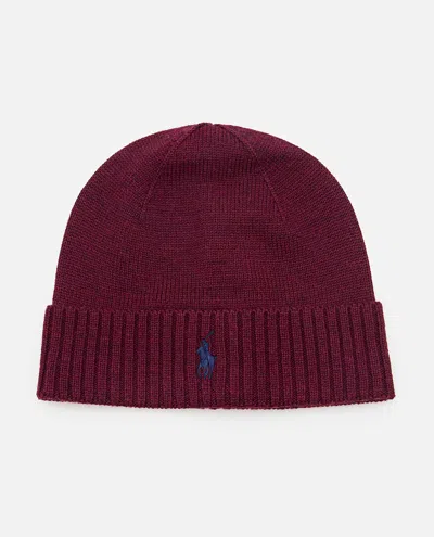 Polo Ralph Lauren Beanie In Bordeaux