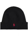 Polo Ralph Lauren Logo-embroidered Wool Beanie In Black