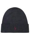 Polo Ralph Lauren Embroidered Logo Beanie In Grey