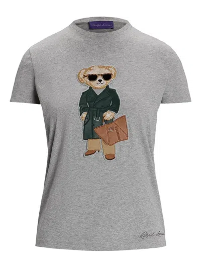 Polo Ralph Lauren Bear-appliqué Cotton T-shirt In Animal Print