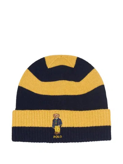 Polo Ralph Lauren Bear Beanie Hat In Black