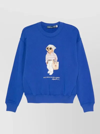 Polo Ralph Lauren Bear Cotton Blend Fleece Crewneck Sweatshirt In Multi