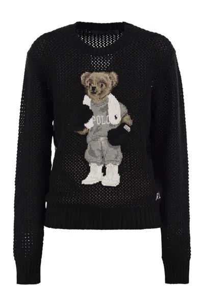 Polo Ralph Lauren Bear Cotton Crew-neck Polo Shirt