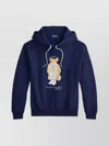 Polo Ralph Lauren Brushed Cotton Blend Sweatshirt With Iconic Polo Bear In Blue