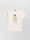 Polo Ralph Lauren Ivory Cotton Jersey T-shirt With Iconic Embroidered Polo Bear In White