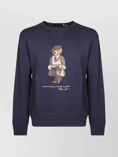POLO RALPH LAUREN BEAR CREW NECK GRAPHIC PRINT SWEATER