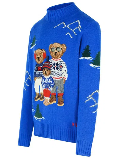 Polo Ralph Lauren Bear Family Polo Shirt In Royal Blue