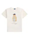 Polo Ralph Lauren Ivory Cotton Jersey T-shirt With Iconic Embroidered Polo Bear In White