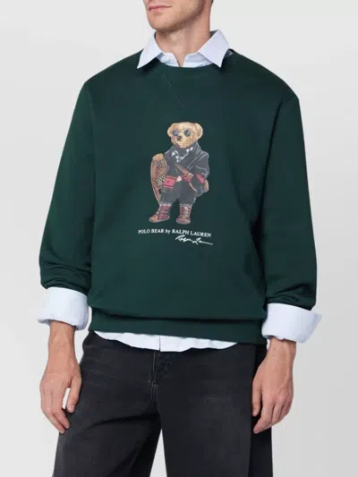 POLO RALPH LAUREN BEAR GRAPHIC CREW NECK SWEATSHIRT