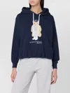 Polo Ralph Lauren Brushed Cotton Blend Sweatshirt With Iconic Polo Bear In Blue