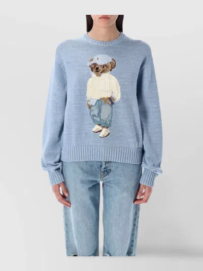 POLO RALPH LAUREN BEAR GRAPHIC KNIT CREW NECK