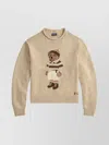 Polo Ralph Lauren Bear Graphic Roll Neck Sweater In Animal Print