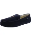 Polo Ralph Lauren Bear Moccasin Mens Faux Suede Memory Foam Loafer Slippers In Blue