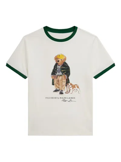 POLO RALPH LAUREN BEAR-MOTIF CREW-NECK T-SHIRT
