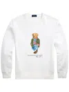 Polo Ralph Lauren White Polo Bear Graphic Sweatshirt In White