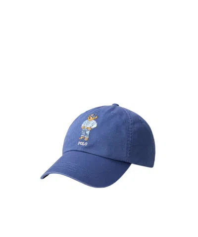 Polo Ralph Lauren Bear Pattern Knitted Hat In Blue