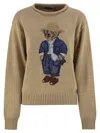 Polo Ralph Lauren Bear Polo Shirt With Rolled Collar