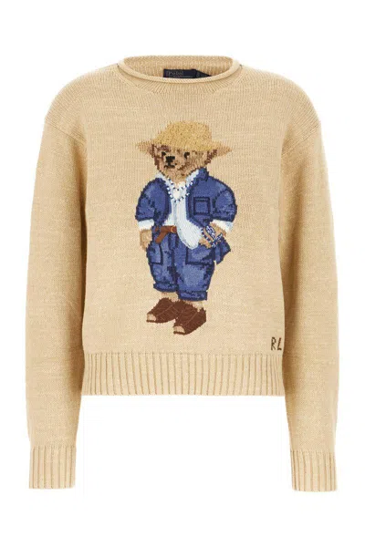POLO RALPH LAUREN POLO RALPH LAUREN BEAR POLO SHIRT WITH ROLLED COLLAR