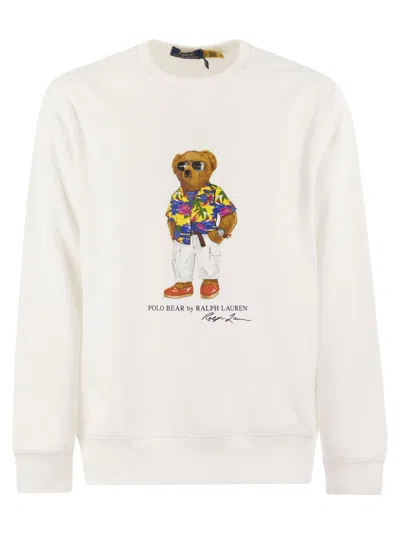 Polo Ralph Lauren Bear Polo Sweatshirt In White