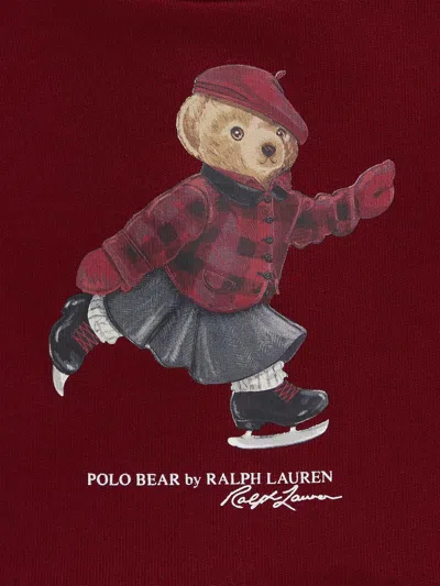 Polo Ralph Lauren Bear Polo-embroidered Cotton-blend Sweatshirt In Red